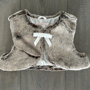 JANIE AND JACK GIRLS FAUX FUR LINED VEST